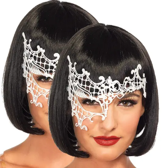 Daring Venetian White Mask Lace Design {2}