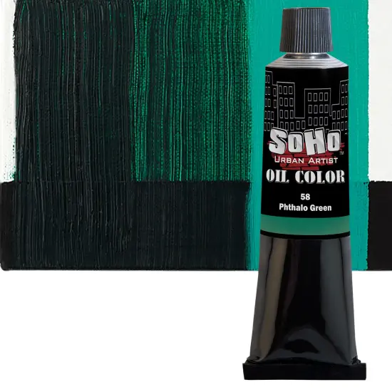 SoHo Urban Artist Oil Paint - 2 Pack, Phthalo Green 2 Pack - 170 ml Tube - Best Valued Oil Colors for Painting with Excellent Pigment Load {3}