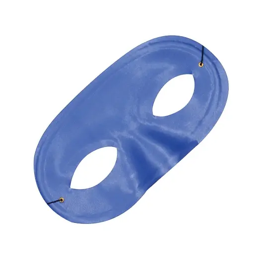 Half Domino Blue Mask Satin with Elastic Band {4}