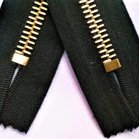 6MM One-Way Zipper &ndash; White, Black, or Brown Tape with Metal Teeth {5}