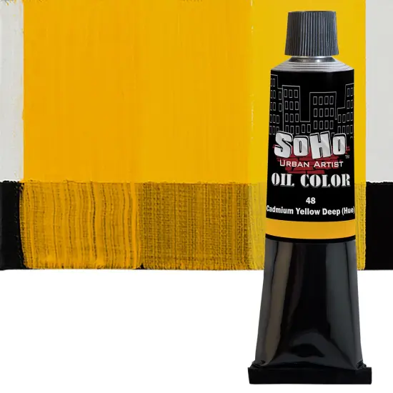SoHo Urban Artist Oil Paint - 2 Pack, Cadmium Yellow Deep Hue 2 Pack - 170 ml Tube - Best Valued Oil Colors for Painting with Excellent Pigment Load {3}