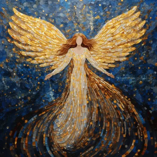 5D Diamond Painting Kits Abstract Angel Girl Full Drill Round Diamond Art Gems Stone Cross Stitch DIY Diamond Painting by Number Kits for Wall Decoration 14x14inch, Clear {1}