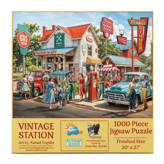 Sunsout Vintage Station 1000 pc Jigsaw Puzzle 42246 {4}