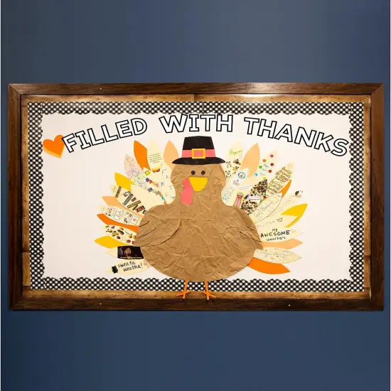 219-Piece White with Black Trim Cutout Letters for Bulletin Board (White) {2}