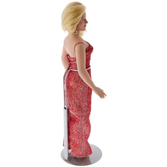 Plymor DSP-70S Silver Adjustable Doll Stand, fits 12, 13, 14, 15, 16, and 17 inch Dolls or Action Figures, Waist is 2.25" - 2.75" wide, 6" - 8" around {3}