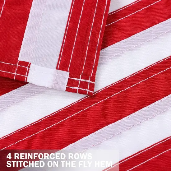 2 Pack American Flag Garden Flags Embroidered - 12''x18'', Deluxe Embroidered Stars and Sewn Stripes USA Garden Flags,Patriotic Decorative Yard Flags for Garden and Home, 210D Nylon {5}