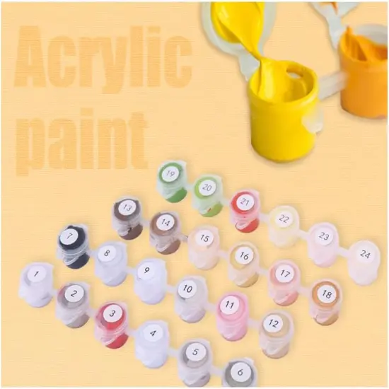 4 Pack Colorful Flowers Paint by Numbers Kit - 24x30 Inches {5}