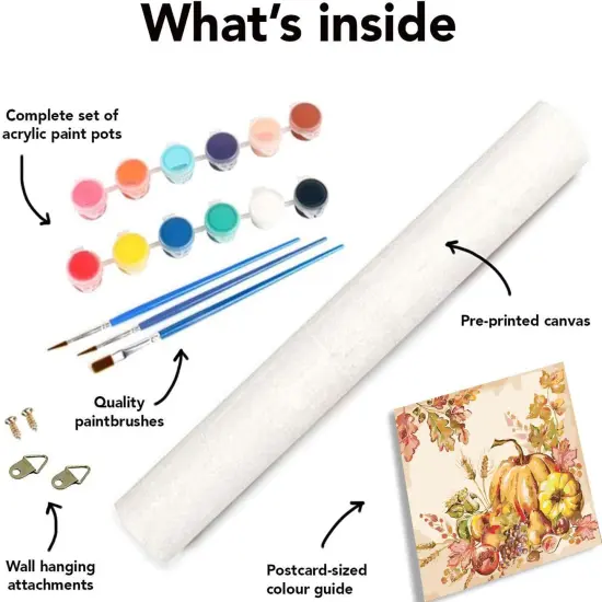 Fall Pumpkin Paint by Numbers - 16X16 Inch {5}