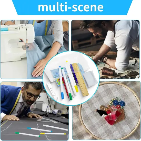 Fabric Markers for Sewing Set (White, Blue, Black, Red, Yellow, Green) {6}