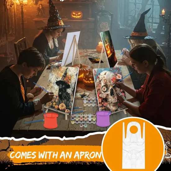 6 Sets Halloween Paint by Numbers Kit for Adults(Halloween) {3}