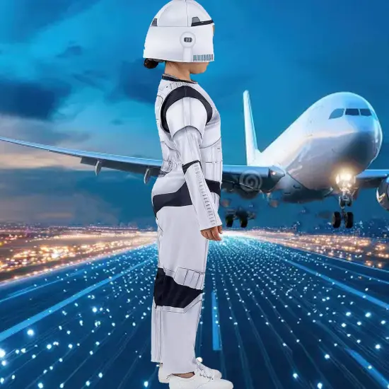 Toddlers Star Wars Stormtrooper Deluxe Costume Jumpsuit and Cap {6}
