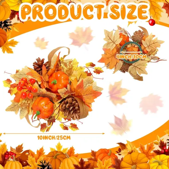 2 Pack Artificial Fall Flowers Centerpiece {2}