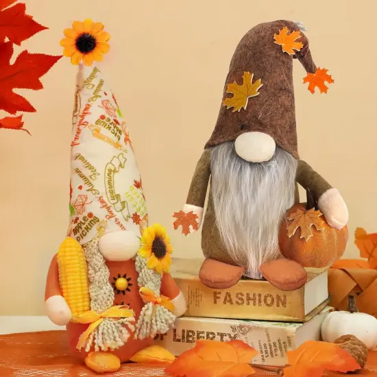 2 Pcs - Fall Gnomes Plush Fall Decorations {4}