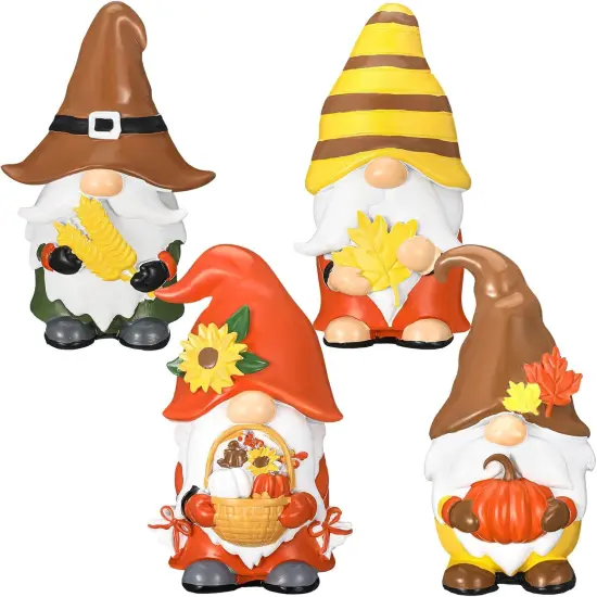 4 Pcs Fall Gnomes D&eacute;co Tabletop Decorations - Harvest Style {1}