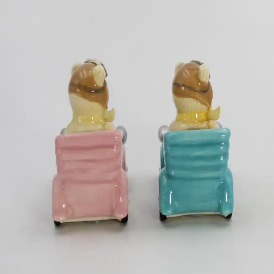 Ceramic Teddy Bear Couple Driving Car Salt and Pepper Shakers, Home D&eacute;cor, Gift for Her, Gift for Mom, Kitchen D&eacute;cor {6}