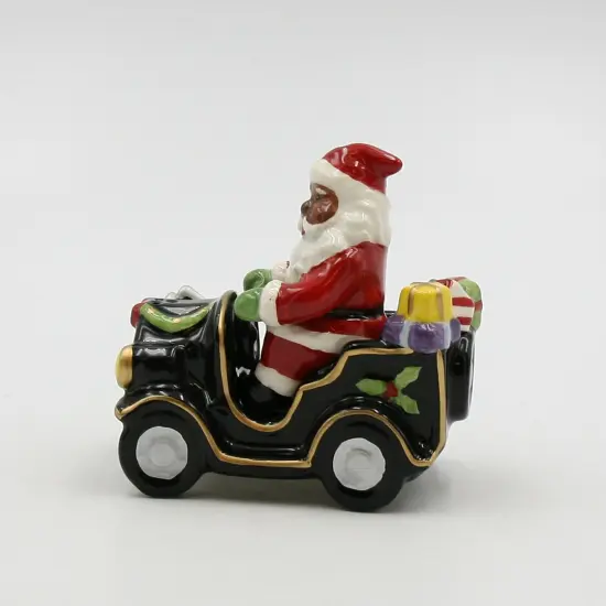 Ceramic African American Santa Claus Driving Car Salt and Pepper Shakers, Gift for Her, Gift for Mom, Kitchen Décor, Christmas Décor {4}