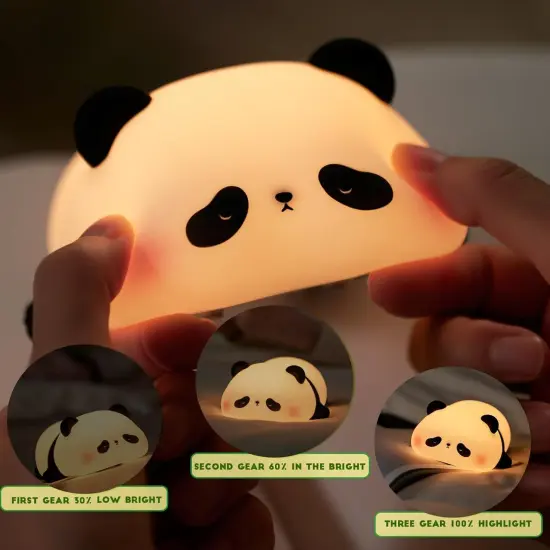 Cute Rechargeable Panda Lamp for Kids Room {2}