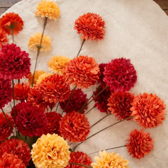 12 Pcs Kiku Flowers Fall Flowers Arrangement Table {2}