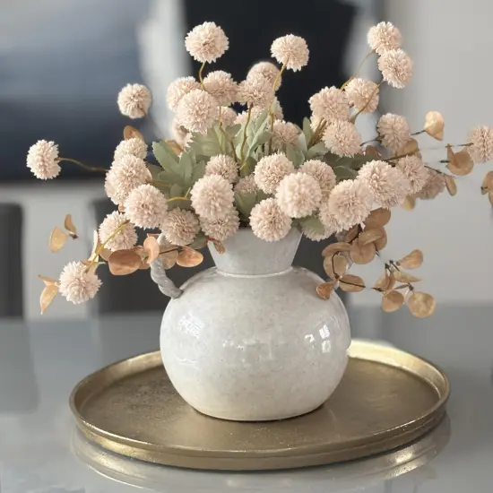 5pcs Realistic Artificial Dandelion and Chrysanthemum Stems &ndash; Faux Flowers Bulk for Boho Wedding Decor & Table Arrangements {2}