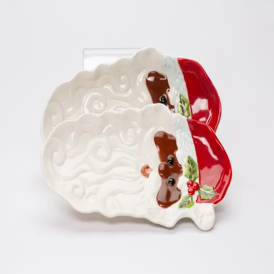 Ceramic African American Santa Dish/Spoon Rest Set/2, Home D&eacute;cor, Gift for Her, Gift for Mom, Kitchen D&eacute;cor, Christmas D&eacute;cor {3}