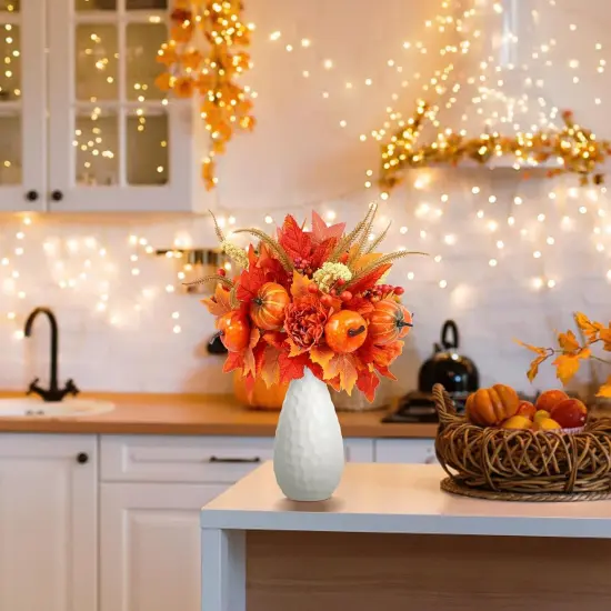 4PCS Artificial Autumn Pumpkin Berry Flower {4}