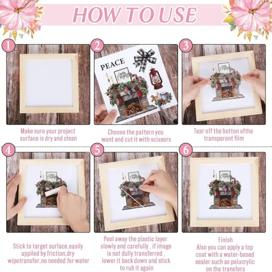 12 Sheet Fall Rub on Transfers Pink Orange Pumpkin Sunflower Transfer Stickers {3}