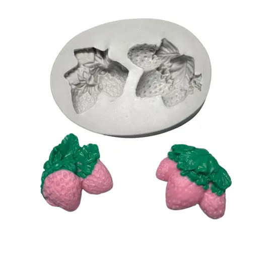 2-Cavity STRAWBERRY BUNCH MOLD {4}