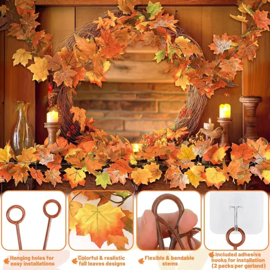 Pcs Fall Garland for Mantle 23.6FT {3}