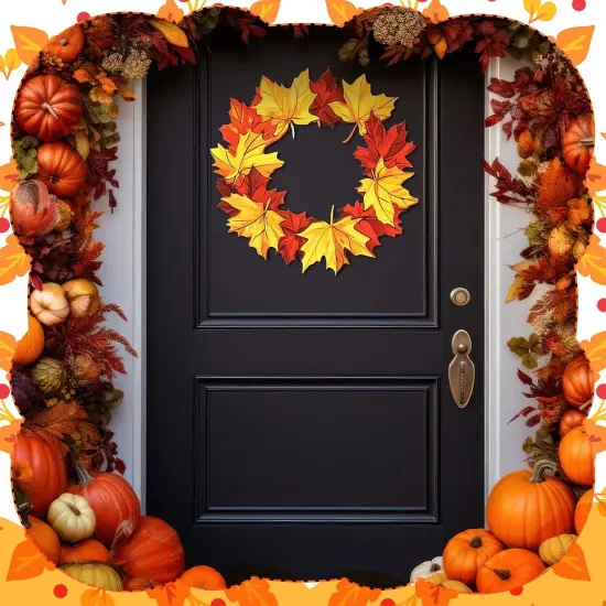 13 Inch Metal Fall Wreaths {3}