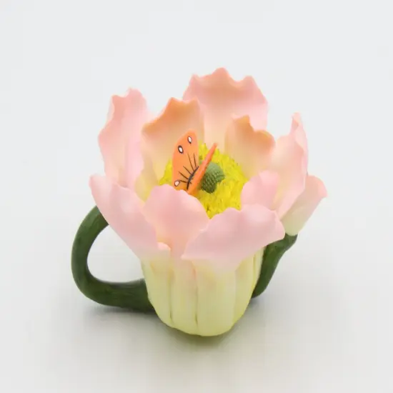 Mini Ceramic Wild Rose with Butterfly Teapot Figurine, Gift for Her, Gift for Mom, Kitchen D&eacute;cor, Tea Party D&eacute;cor, Caf&eacute; D&eacute;cor, Kitchen Decor {2}