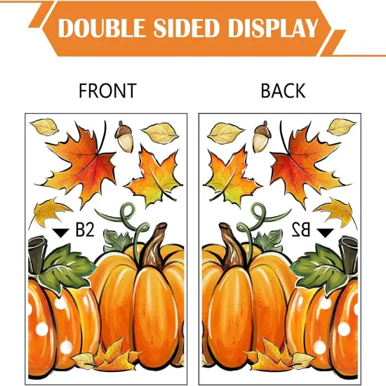 Fall is in The Air Maple Leaves Window Clings 9 Sheets, Autumn Pumpkin Patch {2}
