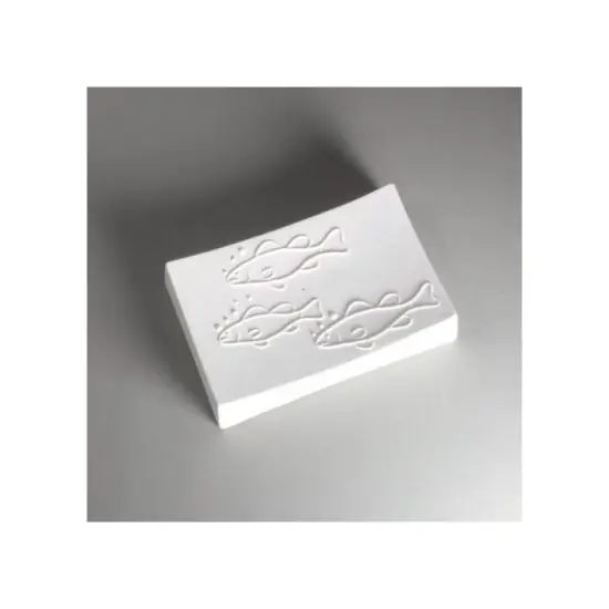 6&rdquo; x 4" x 1" Fish Texture Soap Dish Glass Fusing Kiln Mold {4}