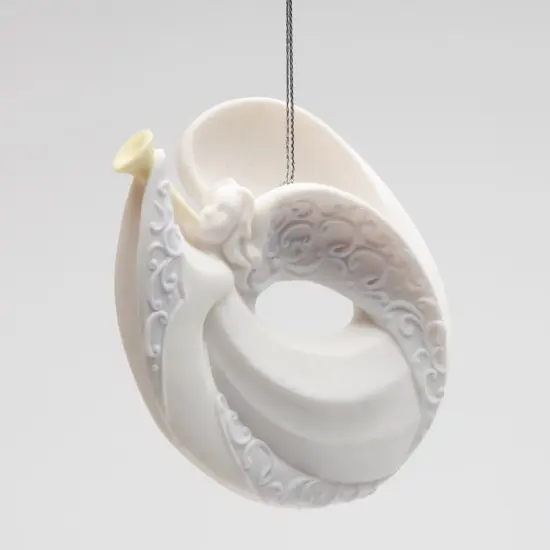 Ceramic Angel Ornament Playing Horn, Home D&eacute;cor, Religious D&eacute;cor, Religious Gift, Church D&eacute;cor, Baptism Gift {3}