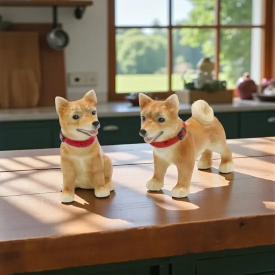 Ceramic Shiba Inu Salt And Pepper Shakers, The Doge, Home D&eacute;cor, Gift for Her, Gift for Mom, Kitchen D&eacute;cor, Dog Lover Gift {2}