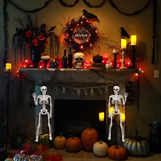 2pcs 16&rdquo; Skeleton Halloween Decoration {4}
