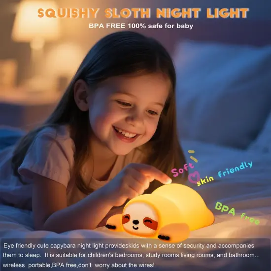 Squishy Sloth Night Light {3}