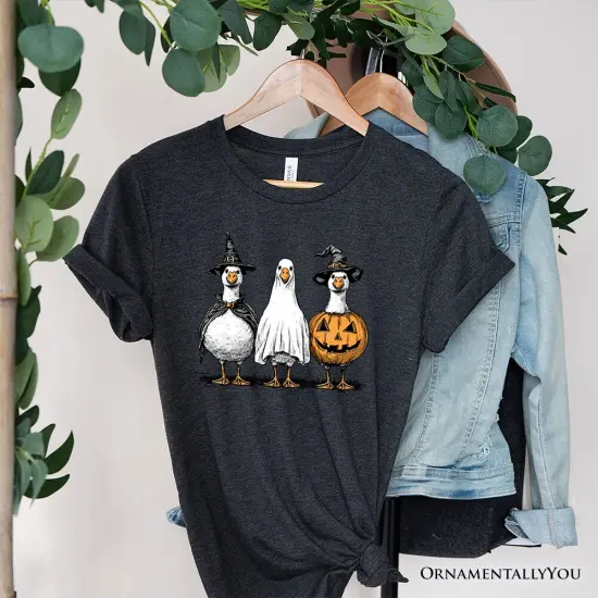 Haunting Honkers Goose T-Shirt, Funny Halloween Costumes Tee {7}