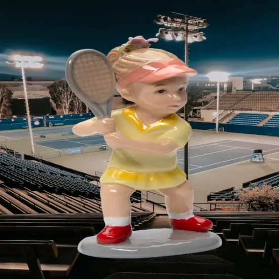 Ceramic Tennis Girl Figurine, Home D&eacute;cor, Gift for Her, Gift for Mom, Gift for Daughter, Wimbledon {1}
