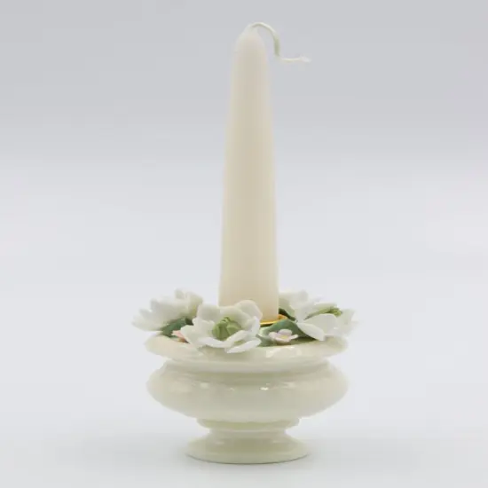Ceramic Magnolia Flower Pedestal Candle Holder (Candle NOT Included), Wedding D&eacute;cor or Gift, Anniversary D&eacute;cor or Gift, Home D&eacute;cor {3}