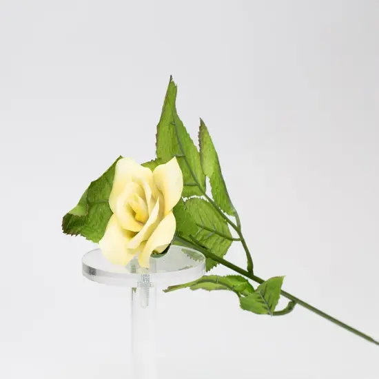 Ceramic Yellow Rose Flower - Set of 2, Romantic Decor, Wedding Decor, Gift for Her, Gift for Mom {3}