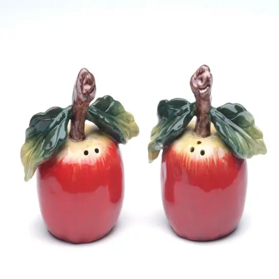 Ceramic Apple Salt and Pepper Shakers, Home D&eacute;cor, Gift for Her or Mom, Kitchen D&eacute;cor, Farmhouse Decor {3}