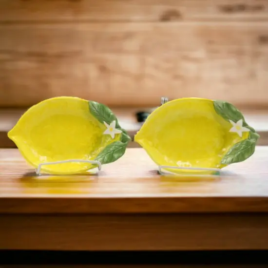 Hand Painted Ceramic Lemon Candy Dish, Small Plates, Home D&eacute;cor, Gift for Her, Gift for Mom, Kitchen D&eacute;cor, Farmhouse D&eacute;cor {2}