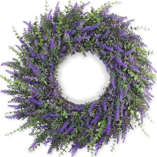 26'' Large Eucalyptus and Lavender Spring Wreath {1}