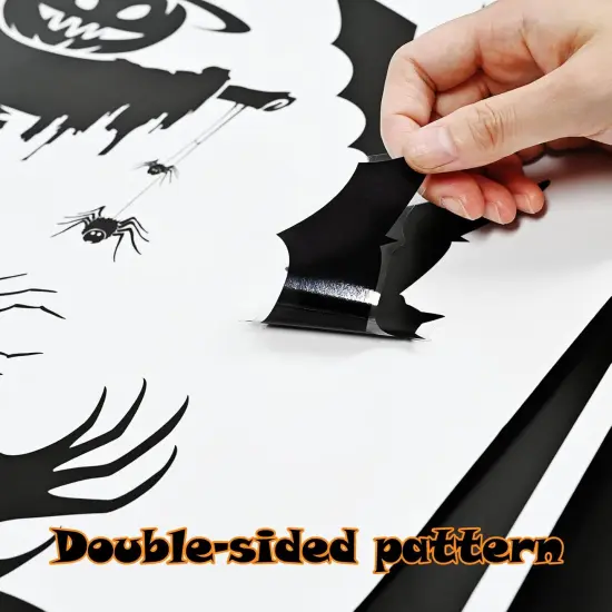 4 Sheets Spooky Halloween Window Stickers {4}