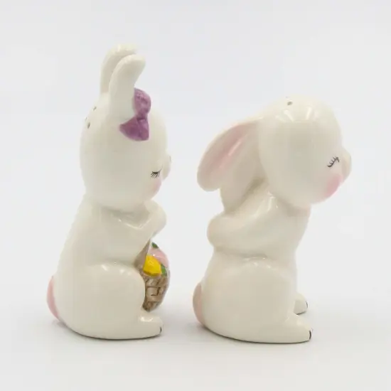 Ceramic Cute Easter Bunny Rabbit Couple Salt and Pepper Shakers, Home D&eacute;cor, Gift for Her or Mom, Kitchen D&eacute;cor, Spring or Easter D&eacute;cor {5}
