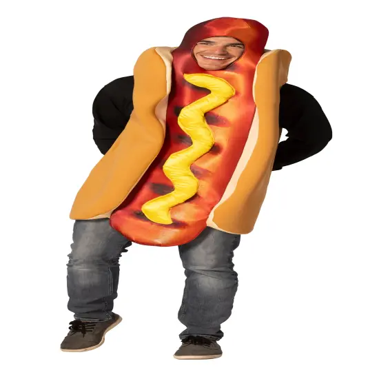 Hot Dog Grilled in Bun Ultimate Halloween Costume, Adult One Size & Plus Size {6}