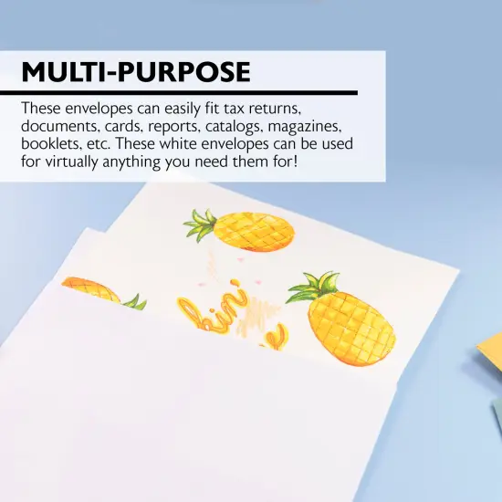 BAZIC Self-Seal White Envelope 9" x 12" (5/Pack) {5}