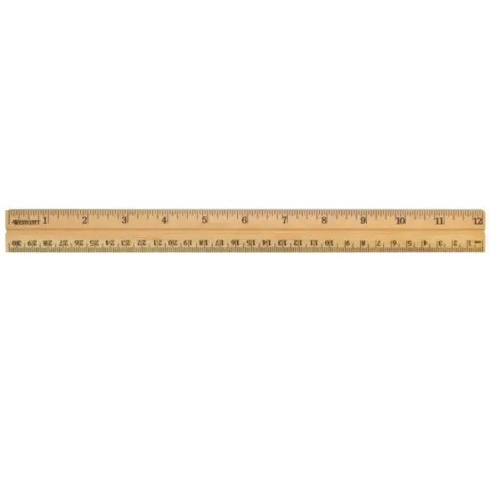 School Wood Ruler, 12" {1}