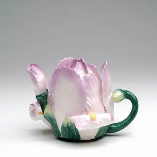 Ceramic Iris Flower Teapot, Gift for Her, Gift for Mom, Tea Party D&eacute;cor, Caf&eacute; D&eacute;cor, Spring Kitchen Decor {3}
