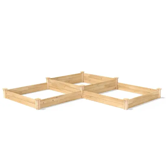 Modular Cedar Raised Garden Bed 4 ft x 12 ft with Dovetail Joints {3}